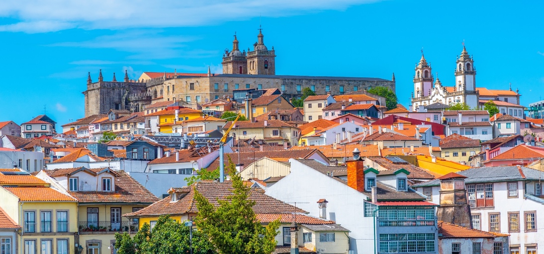 View of cityscape of Viseu, Portugal