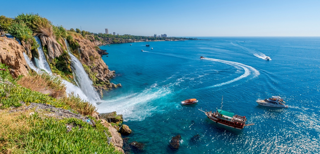 Lower Duden Waterfall in Antalya City