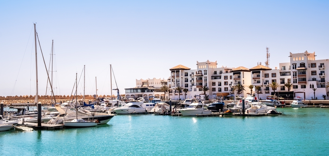 Agadir,Marina,In,Morocco.,Popular,Tourist,Area,With,Luxury,Apartments,