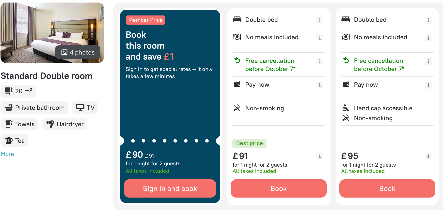 Premier Inn Edinburgh A7 🌆 Dalkeith stay — member rate on ZenHotels